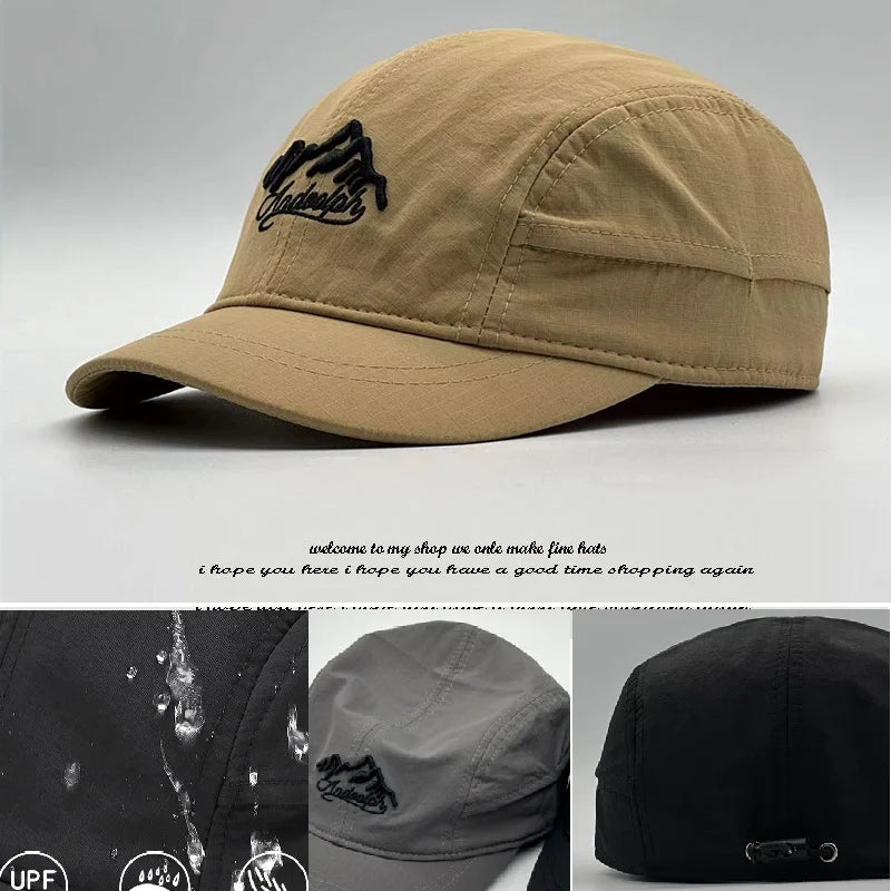 Nagy fejméretű, hátul zárt, 5 cm-es rövid karimájú baseball sapka férfiaknak, hálós, testre szabott sapkák, rugalmas, teljesen zárt sapkák, 56–60 cm, 61–65 cm