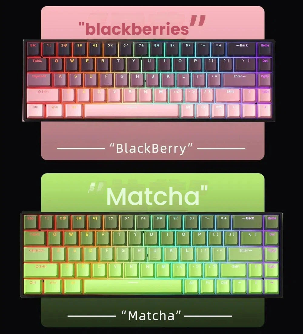 Teclado mecânico portátil com fio K61, Phantom RGB colorido, resposta de nível gaming, design ergonómico, adequado para gaming e escritório