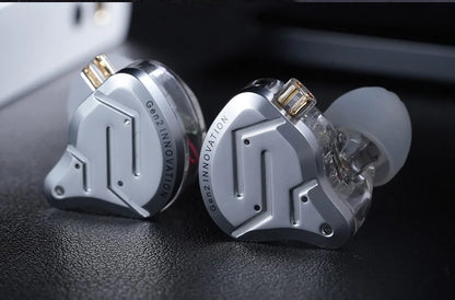 KZ ZSN Pro 2 Hybrid In-Ear Wired Headphones – 1BA+1DD HiFi Bass Noise Cancelling Earphones with Mic
