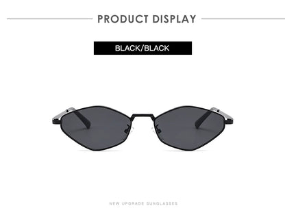 Fashion Female Small Frame Polygon Sunglasses Women Brand Designer Metal Frame Eyeglasses UV400 Protection Shades Oculos