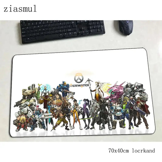 „Overwatch“ pelės kilimėlis – įspūdingas kompiuterio kilimėlis 70x40cm, didelis XL gaming pelės kilimėlis klaviatūrai, žaidimams, PC gamer stalui