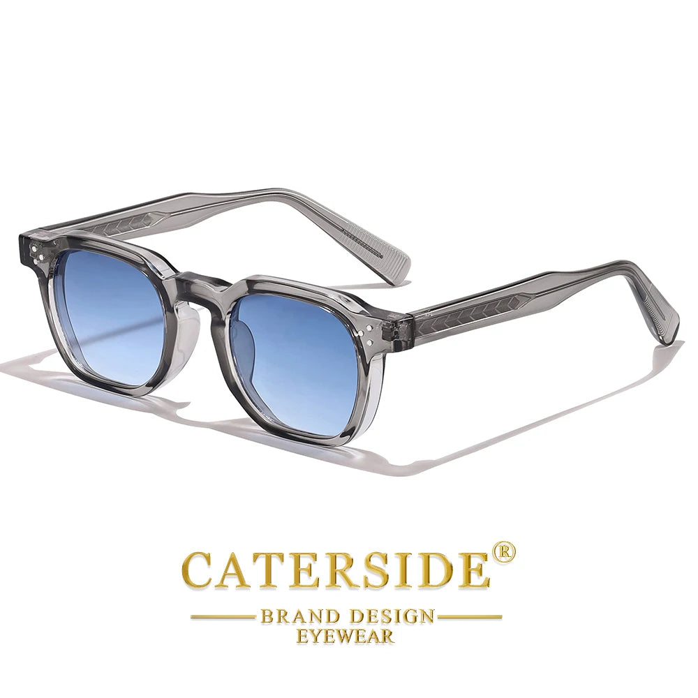 CATERSIDE New Vintage Men's Sunglasses High-Quality Square Sun Glasses Women's Outdoor Travel Beach Summer Fashion Glasses Uv400