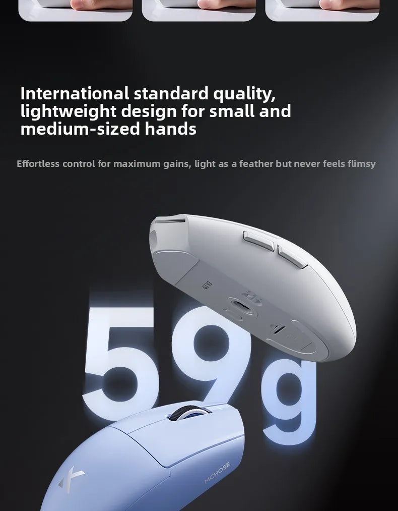 MCHOSE G3 V2 PRO Wireless Mouse Bluetooth Tri-Mode Ergonomic Gaming Mouse Lightweight Office Mouse for Laptop & PC