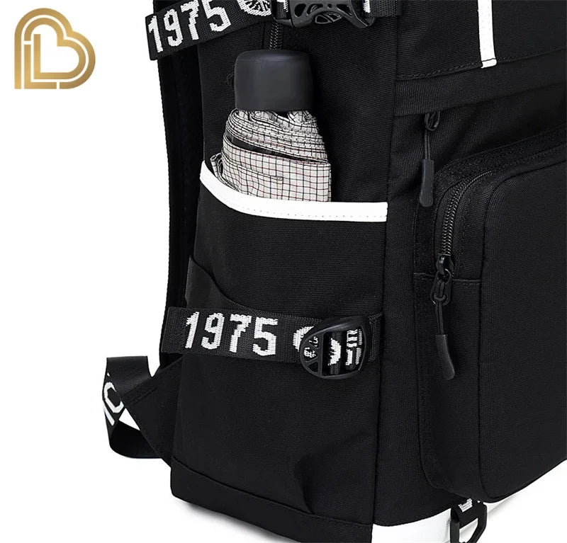 Yule Trooper F-Fortnited Battle Royale Backpack with USB Charging Anime Figures Study Stationery Compartment Students Mochila