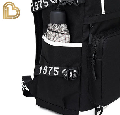 Yule Trooper F-Fortnited Battle Royale Backpack with USB Charging Anime Figures Study Stationery Compartment Students Mochila