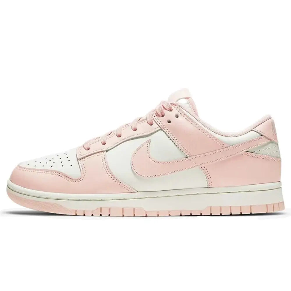 Nike Dunk Low - Versatile Thin Sole Slip-Resistant & Durable Low-Top Skate Shoes Unisex Style White/Black/Orange IB2260-500