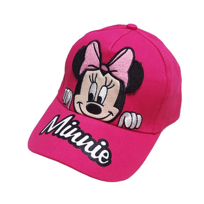Disney Minnie Mickey Anime Peripheral Cotton Polyester Baseball Cap Figure Cartoon Peaked Cap Dress Up Kid's Birthday Gifts