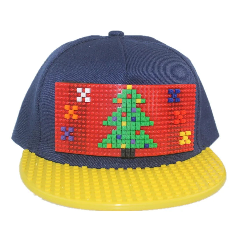 Șepci de baseball cu imprimeu cartoon patchwork, blocuri DIY, șepci snapback, șepci hip-hop pentru bărbați și femei, șepci detașabile cu pixeli, șepci „dad hats”, pentru copii și adulți