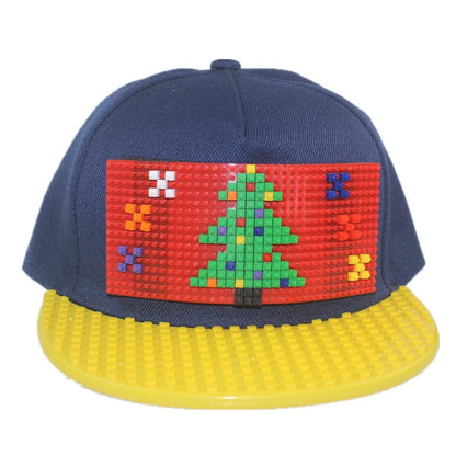 Șepci de baseball cu imprimeu cartoon patchwork, blocuri DIY, șepci snapback, șepci hip-hop pentru bărbați și femei, șepci detașabile cu pixeli, șepci „dad hats”, pentru copii și adulți