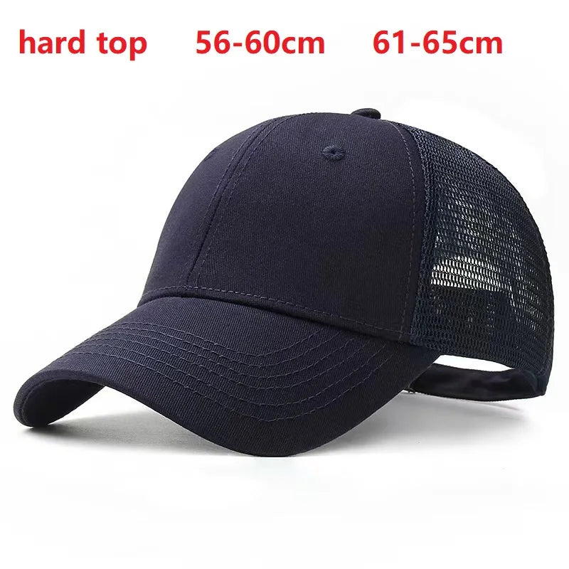 Bejzbol kape za muškarce s velikom glavom, za žene, XXL, prevelike, visoke krune, podesive, jednobojne, s kopčom (snapback), 56-60 cm, 60-65 cm