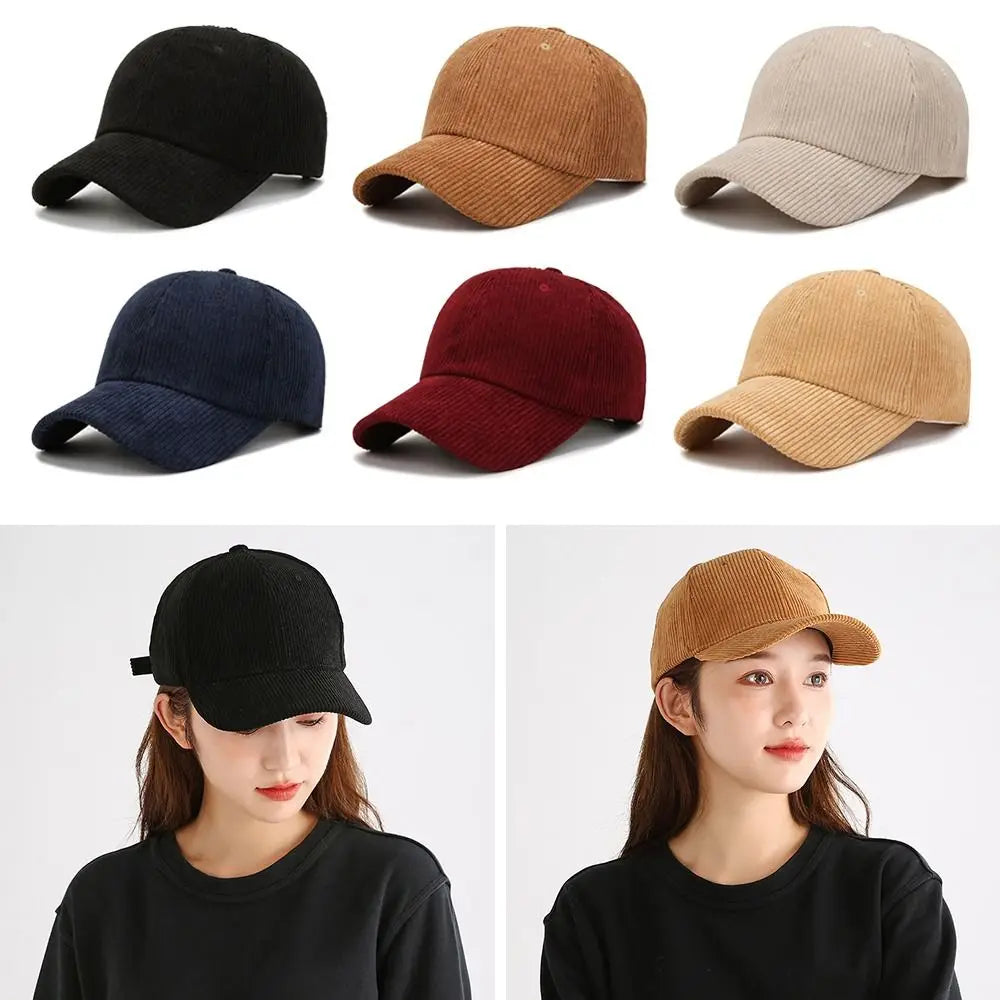 Unisex kordbársony baseball sapka, állítható napellenző sapka, hiphop sapka, férfiaknak
