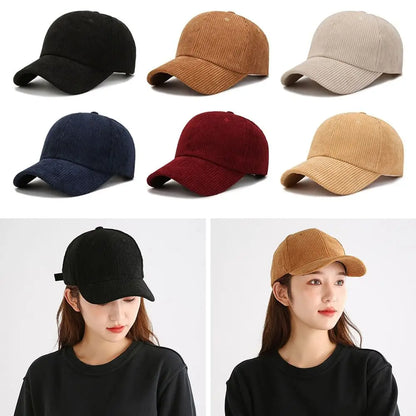 Unisex kordbársony baseball sapka, állítható napellenző sapka, hiphop sapka, férfiaknak