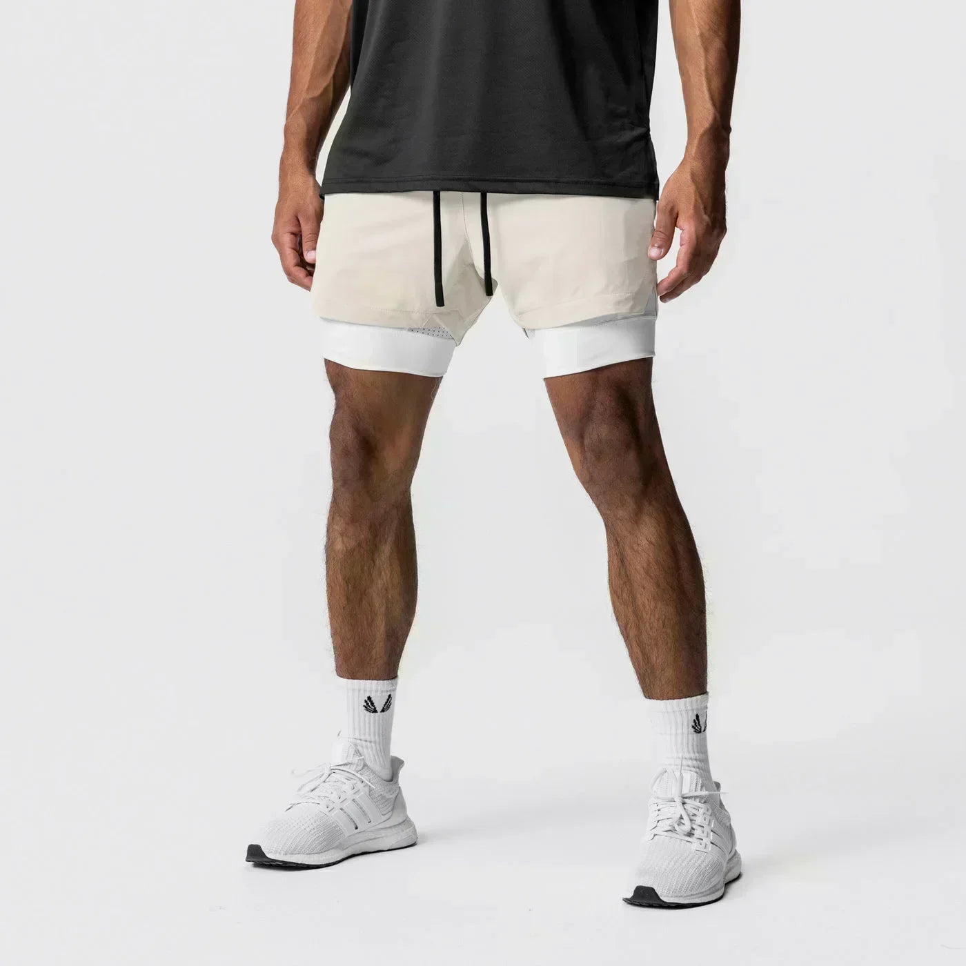 Anime Demon Slayer Gym Shorts Man Quick Dry Pants Double-layer 2 in 1 Shorts Y2k Sportswear Summer 2026 Breathable Streetwear
