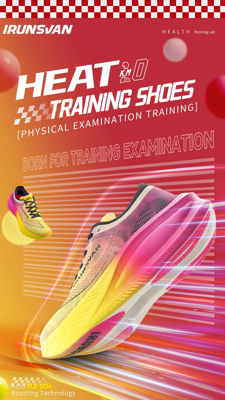 IRUNSVAN Scarpe da running professionali per maratona con piastra in carbonio e nylon, leggere e ammortizzate, sneakers outdoor da allenamento per uomo e donna