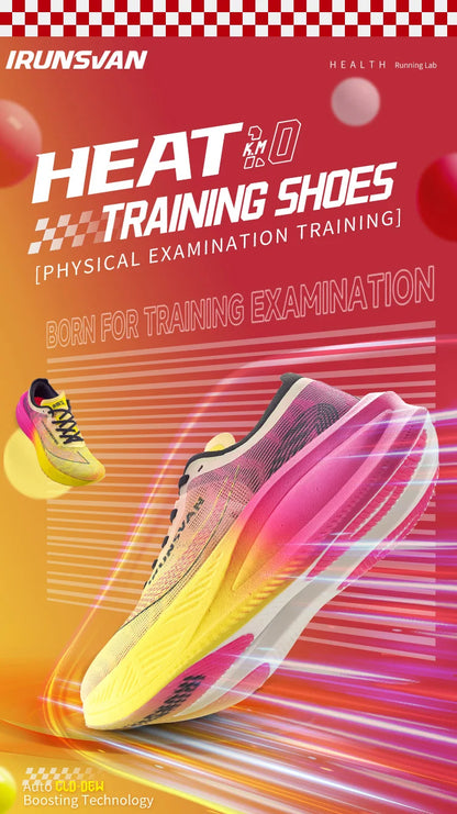 IRUNSVAN Scarpe da running professionali per maratona con piastra in carbonio e nylon, leggere e ammortizzate, sneakers outdoor da allenamento per uomo e donna
