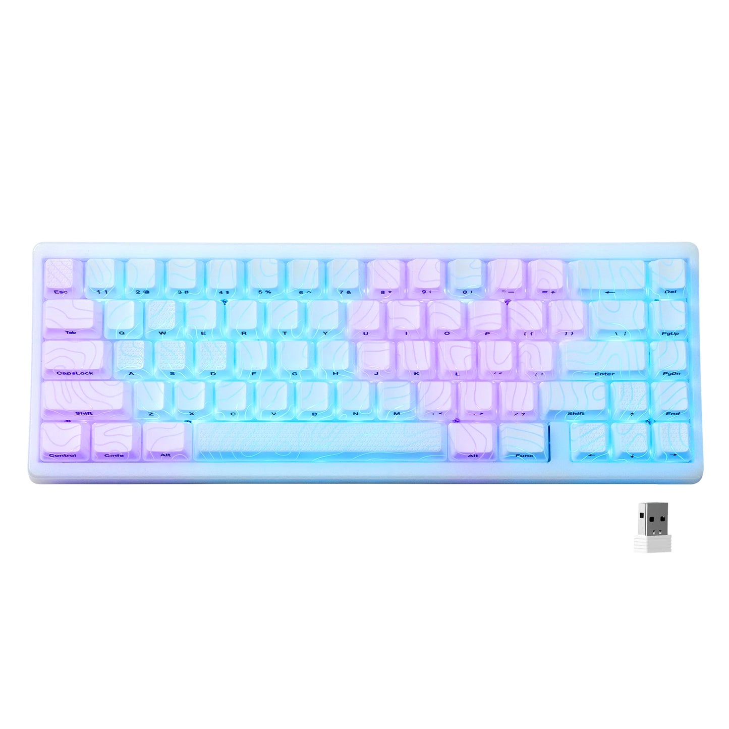 Teclado mecânico XVX M67 JadeStone com teclas IMD-Tech, hot-swappable, gasket, tri-mode, RGB personalizado, sem fios, 65%