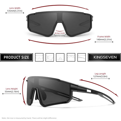 KINGSEVEN MTB Cycling Glasses Men Women Outdoor Sports Running Drving Sunglasses UV400 Road Running Bike Bicycle Goggles Male