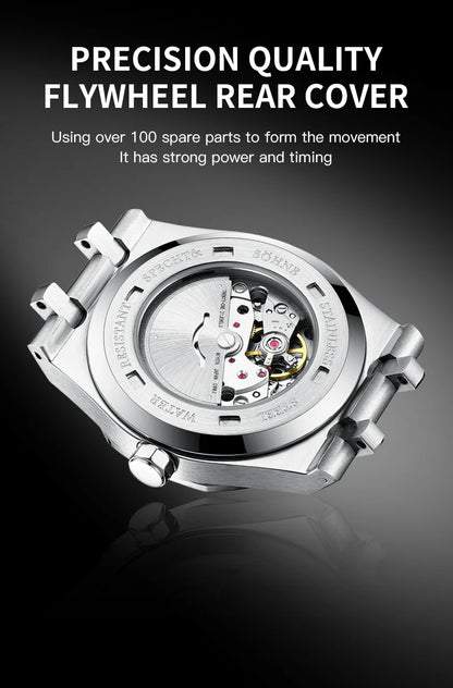 New Luxury Specht & Söhne Automatic Mechanical Watches Japan 8215 Movt Stainless Steel Watch Sapphire Crystal Waterproof 40MM