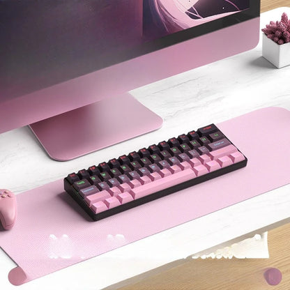 Wireless Gaming Mechanical Keyboard 60% RGB Bluetooth Keyboard, Triple Mode Wireless Mechanical Keyboard with 61 Keys, Compact RGB Gaming Keyboard for PC, Laptop & Tablet