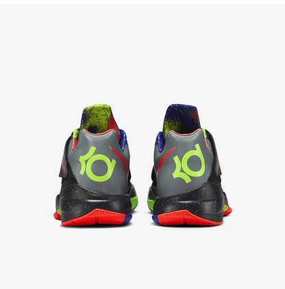 Nike KD 4 NERF genuínos, ténis de basquetebol masculinos de cano baixo, práticos e com amortecimento de impacto, FQ8180-400