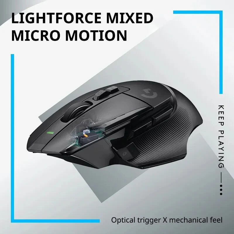 Logitech G502 X LIGHTSPEED Wireless Gaming Mouse with HERO 25K Sensor, LIGHTFORCE Hybrid Switches, 25,600 DPI, 13 Programmable Buttons