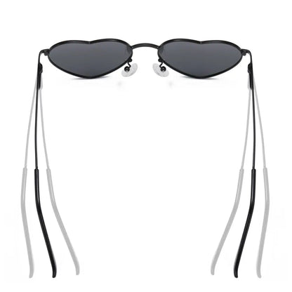 Heart-Shaped Sunglasses Heart Sun Glasses Shades Vintage 90s Glasses UV400 Protection Metal Frame Sunglasses Fancy Accessories