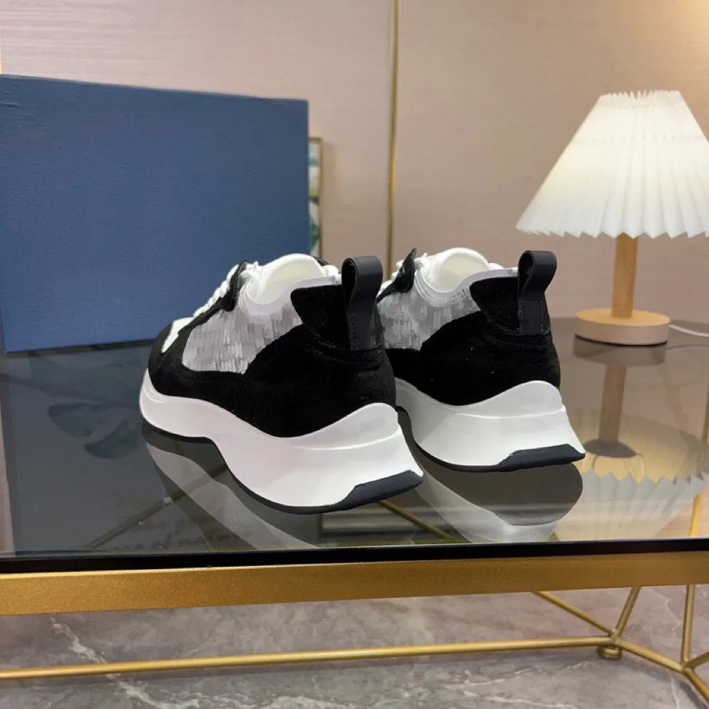 Low-Top Casual Men's Sneakers Fashionable Sport Shoes Comfortable Walking Shoes Men's Footwear Breathable Leather Upper