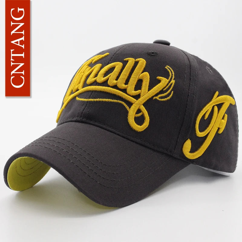 Czapka baseballowa z haftem wielkimi literami – męska letnia czapka codzienna, damska modna czapka typu snapback z bawełny, czapka z daszkiem w stylu hip-hopowym, jesienna czapka z regulowanym paskiem
