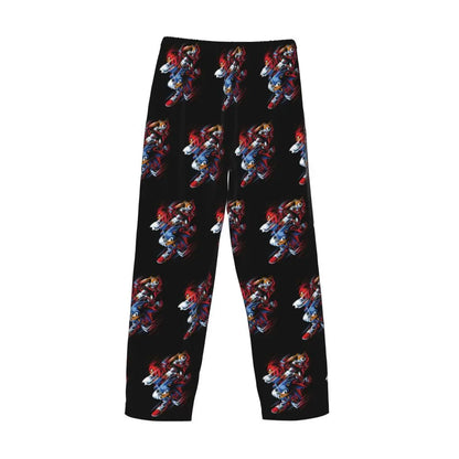 Custom Print Men's Soniced Pajama Pants Hedgehog Game Sleepwear Sleep Lounge Bottoms with Pockets