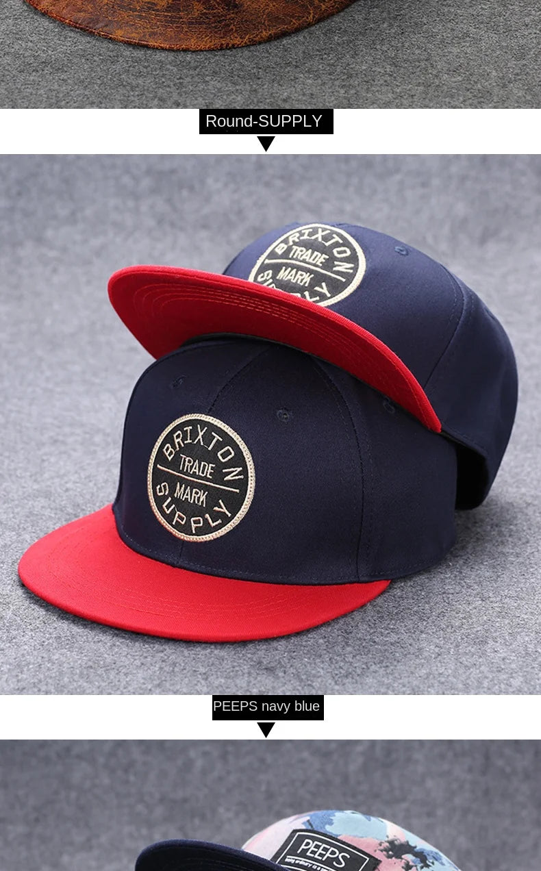 Miesten kirjaillulla tekstillä varustettu trendikäs, helposti yhdisteltävä suoralla lipalla oleva baseball-lippalakki – naisten kesäinen hiphop-hattu ulkokäyttöön, säädettävä aurinkosuojallinen lippis