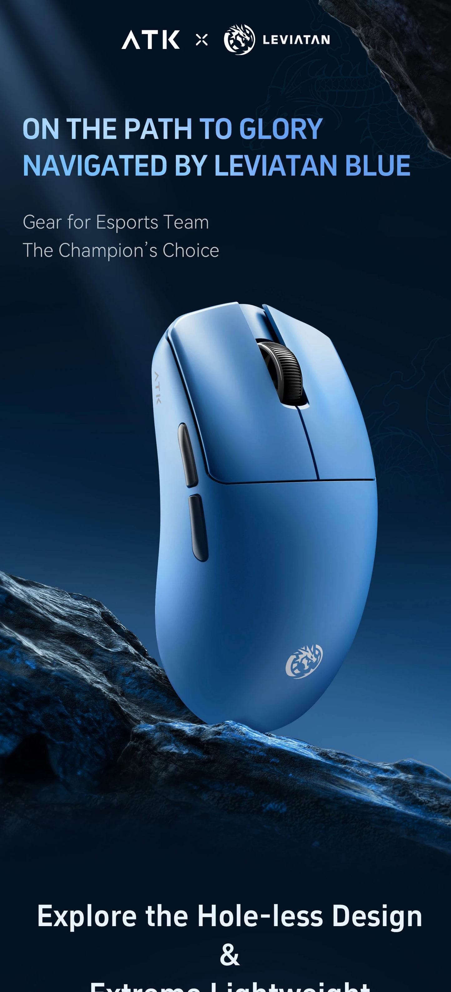 ATK BlazingSky F1 Extreme vezeték nélküli gaming egér, PAW3950 Ultra, két üzemmód, 8000Hz, 35g, könnyű e-sport FPS egér