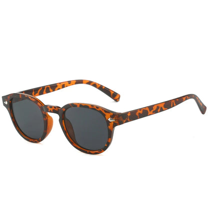 Simple Vintage Round Sunglasses Women Men 2025 Luxury Brand Design Retro Rivet Yellow Blue Lens Square Sun Glasses Female UV400