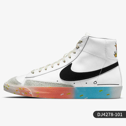 Оригинални сезонни унисекс кецове Nike Blazer Mid High-Top за ежедневно носене DJ4278-101
