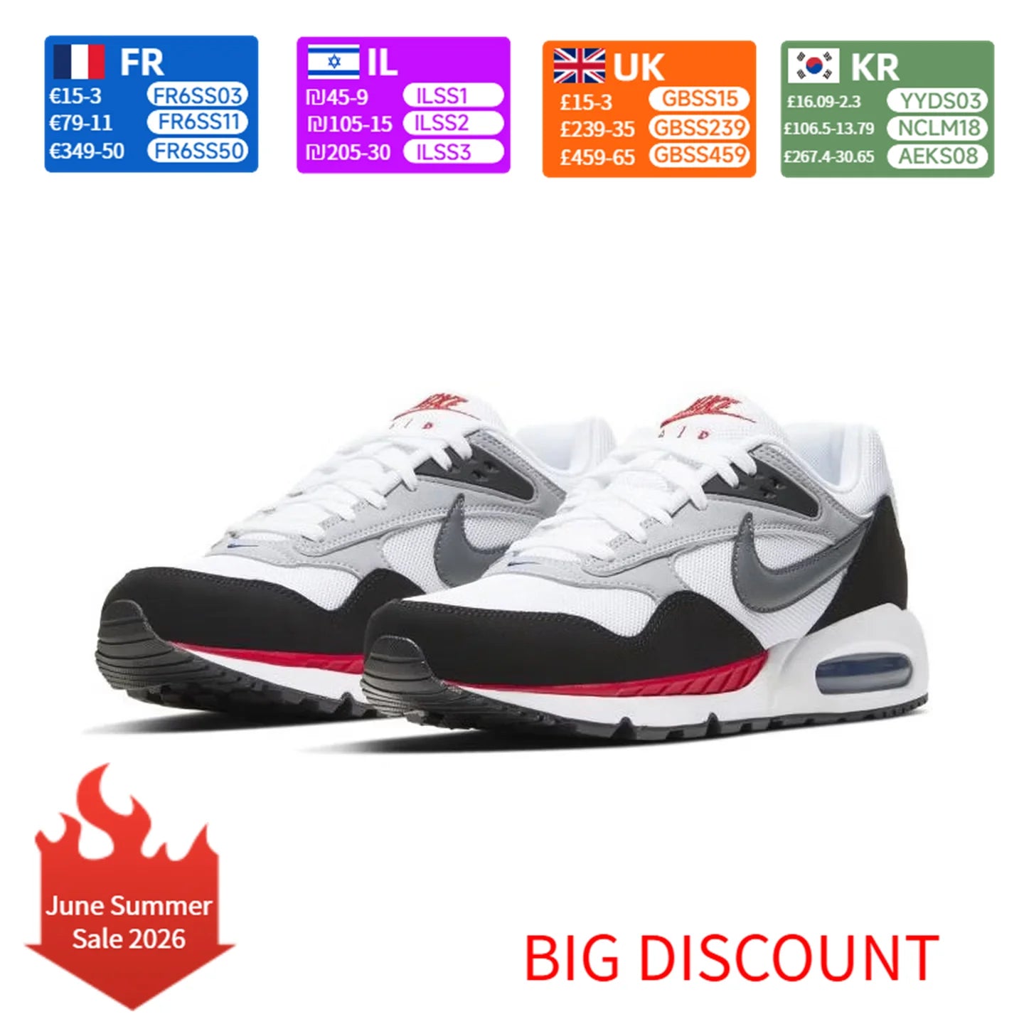 Nike Air Max Correlate Running Shoes Air Max Cushioning Lightweight Support Breathable Comfort 511416-104