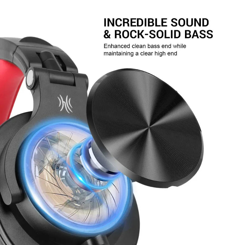 Auscultadores DJ de Estúdio Over-Ear com Fio OneOdio com Microfone – Headset de Mistura e Monitorização com Driver de 40mm para Gaming e Gravação
