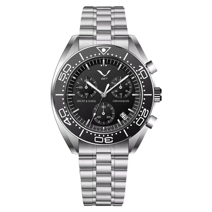 New 007 Specht&Sohne Sports Watches for Men Top Brand Luxury Steel Wrist Watch Fashion Japan VK68 Chronograph