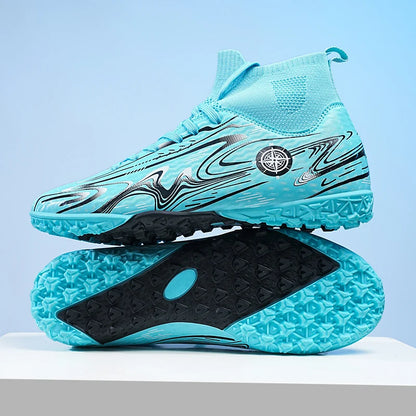 Men Professional Soccer Cleats Football Boots Studs Non Slip Breathable Training Boys Match Sneakers Comfortable for Grass Turf