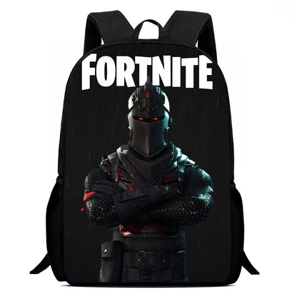 Fortnite 15 tommer tegneserie-skolerygsæk til børn, drenge og piger, cool gaming-print, let og rummelig rygsæk, egnet til alderen 5-8