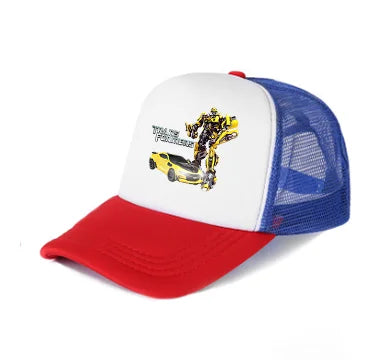Transformers Children Baseball Cap Cartoon Anime Figure Print Hat Boy Girl Breathable Kid Hat HipHop Boy NetCap Kawaii Toy Gift