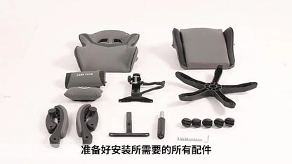 Ergonomic Gaming Chair High Back Racing Office Chair with Lumbar Support, Adjustable Swivel Leather Gaming Chair with Headrest for Desk Setup