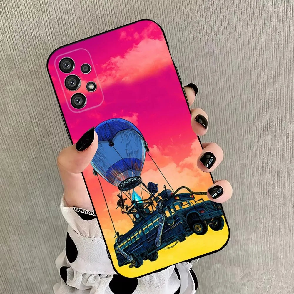 R-Royales F-Fortnites  Phone Case For Samsung Galaxy A20,A21s,A22,A31,A32,A52,A53,A72,73,A80,A91 Soft Black Cover