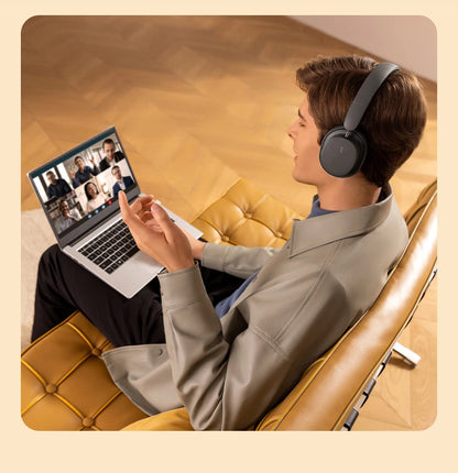 Auscultadores Over-Ear Sem Fios Bluetooth 5.3 Baseus – Driver HiFi de 40mm, Headset Dobrável com 70H de Autonomia e Áudio Espacial