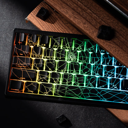Teclado XVX Spider Web M67 JadeStone com Teclas IMD-Tech, Ligação Tri-Mode e Retroiluminação RGB Personalizada 60%