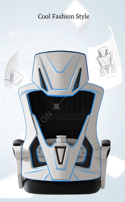 High Density Mesh Office Chair with Footrest, Ergonomic Home Office Chair, Adjustable Executive Swivel Chair with Comfortable Foam Seat