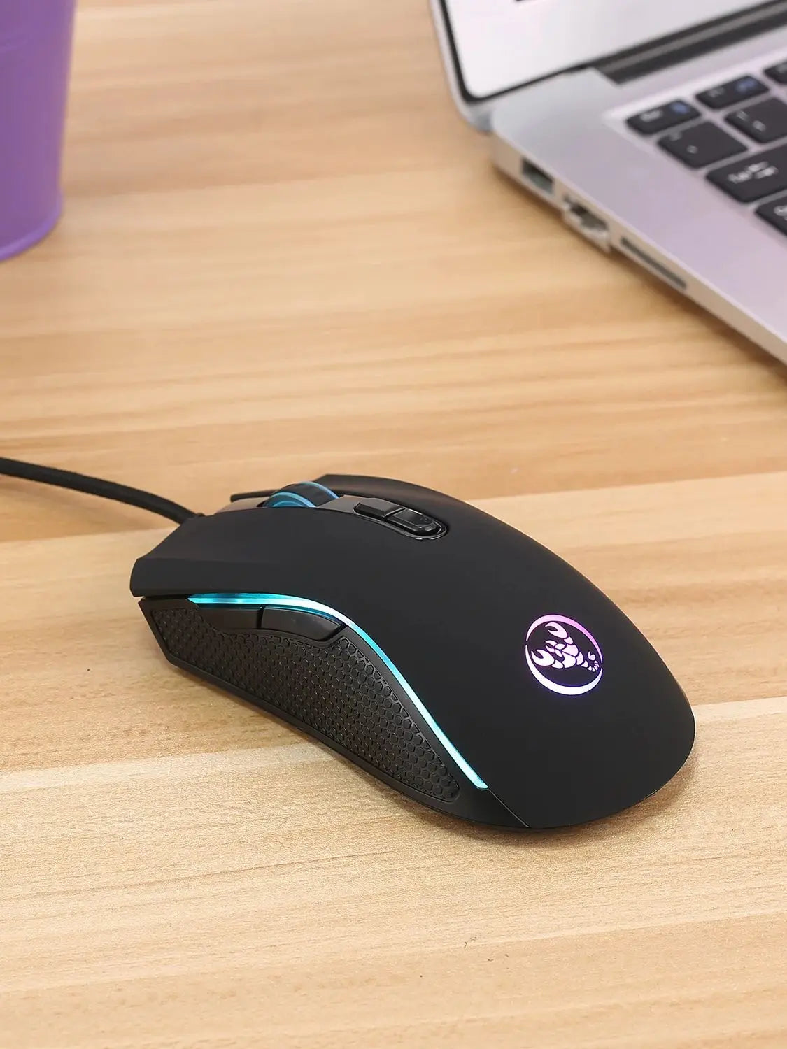 HXSJ A869 Wired Gaming Mouse RGB Optical Ergonomic Gaming Mouse with 3200 DPI, 7 Programmable Buttons, USB Gaming Mouse for PC & Laptop