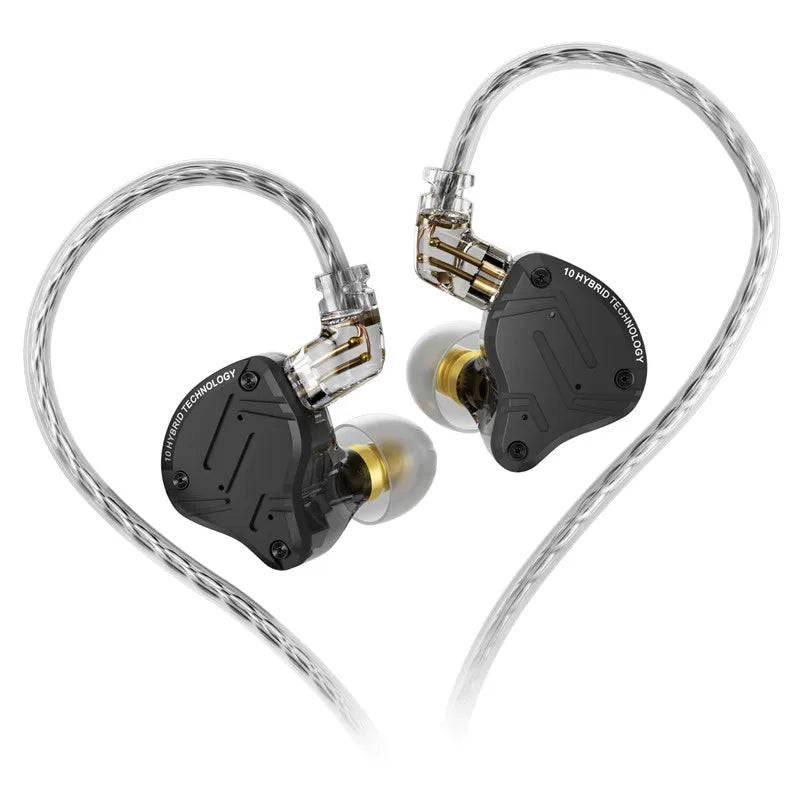 KZ ZS10 Pro X In-Ear Wired Earphones HiFi Bass Monitor Earbuds with Detachable Cable & Microphone