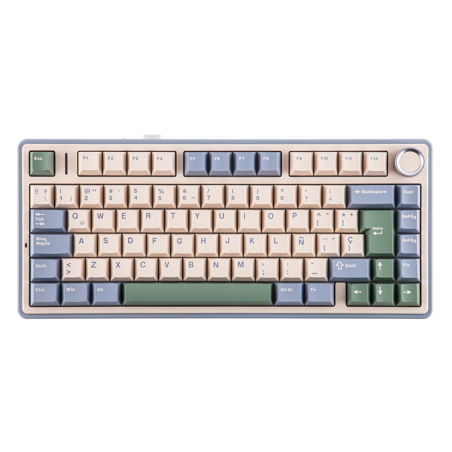 EPOMAKER AULA F75 ISO-ES 75% Spanish QWERTY Hot-Swap Gasket-Mounted Wired/Bluetooth/2.4GHz Wireless Mechanical Gaming Keyboard RGB Backlight
