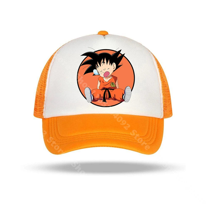 Dragon Ball baseball sapkák, anime karakterekkel nyomtatott napellenzős sapkák, gyerekeknek és felnőtteknek, nyári, lélegző, alkalmi sapkák, állítható csúcsú sapkák, ajándékok