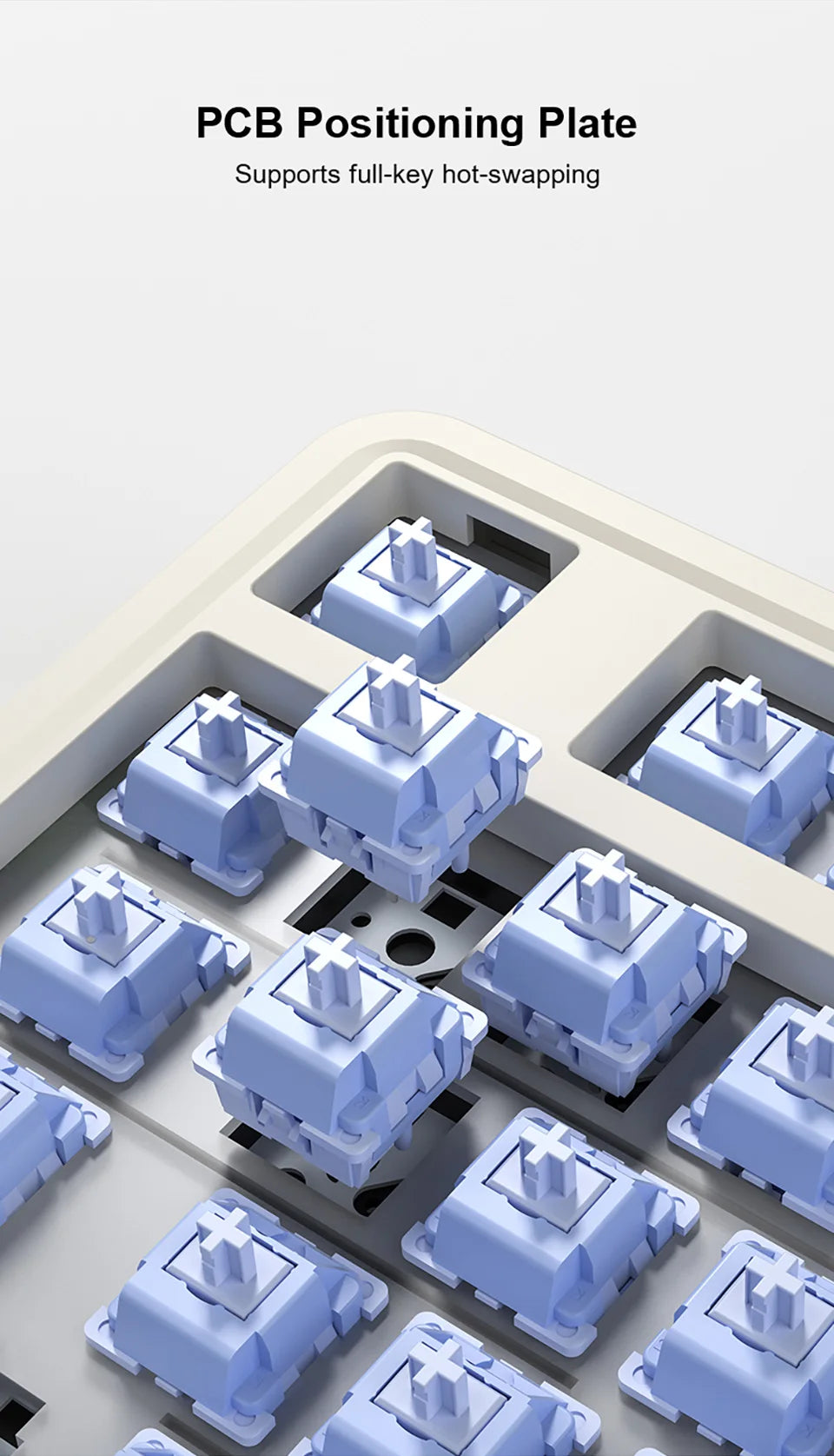 AULA AU75 Three Mode Mechanical Keyboard 81 Keys Hot Swappable RGB Esports Gaming Keyboard PBT Keycap PC Desktop Typing Keyboard