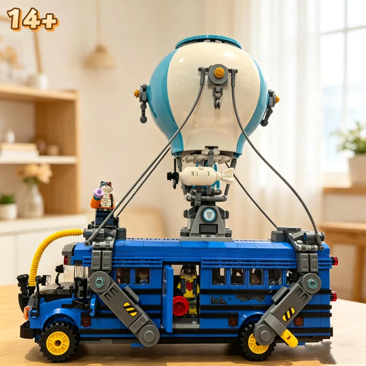 New 954pcs Popular Games Battle Bus Car Model 77073 Building Blocks Puzzle Model Bricks Toys For Birthday Christmas Gifts